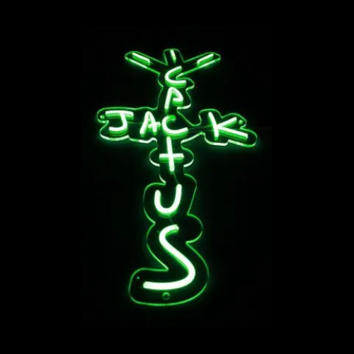 Cartel neón tipo Cactus Jack