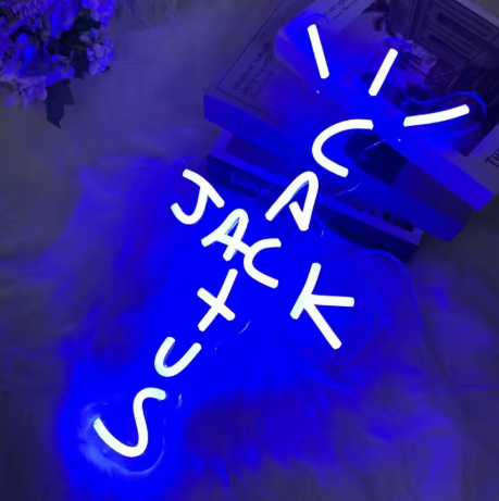 Cartel neón tipo Cactus Jack