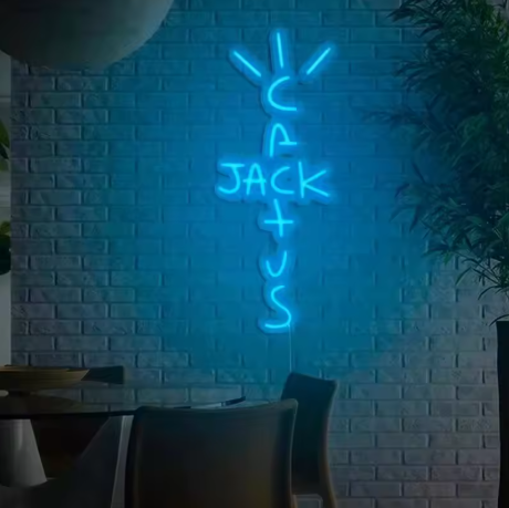 Cartel neón tipo Cactus Jack